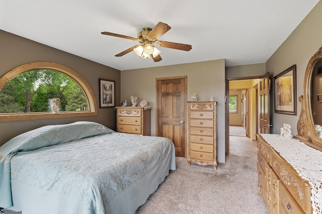 32355 Nottingham Ct, Chisago Lake Twp, MN 55045 - bedroom with light colored carpet and a ceiling fan