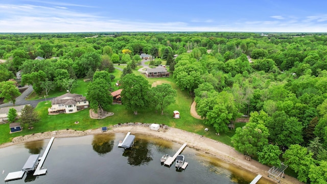32355 Nottingham Ct, Chisago Lake Twp, MN 55045 - aerial view of a forest and a nearby body of water