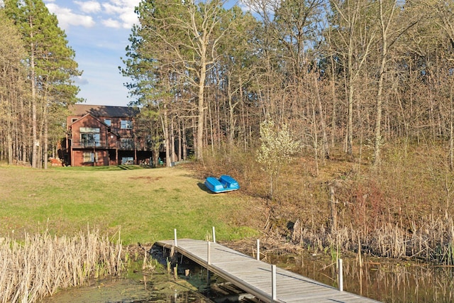 12640 Fawn Lake Rd, Crosslake, MN 56442 - dock with a yard