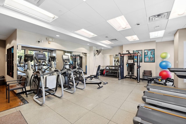 3709 Grand Way Unit 315, Saint Louis Park, MN 55416 - workout area featuring a paneled ceiling