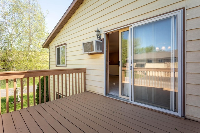 1346 Latoka Drive Ct SW, Alexandria, MN 56308 - wooden terrace with a wall mounted air conditioner