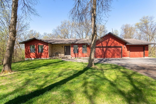 20441 Elmwood Rd, Lynden Twp, MN 55320 - view of front of property with driveway, an attached garage, and a front yard