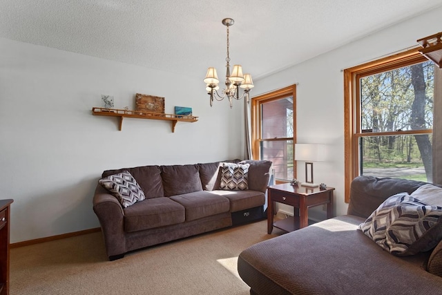 20441 Elmwood Rd, Lynden Twp, MN 55320 - bedroom featuring a chandelier, carpet, and baseboards