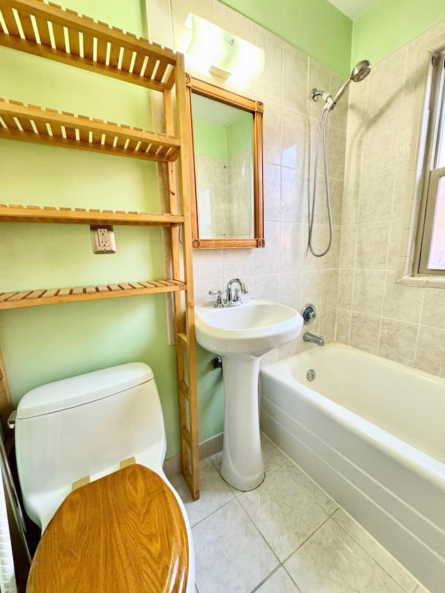 3116 12th Ave S Unit A209, Minneapolis, MN 55407 - bathroom with tile patterned floors, shower / bath combination, and toilet