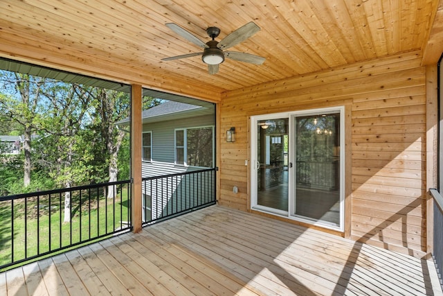 18041 224th Ave NW, Big Lake Twp, MN 55309 - wooden terrace with ceiling fan