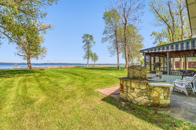23620 Melissa Dr, Lake View Twp, MN 56501 - view of green lawn featuring a water view
