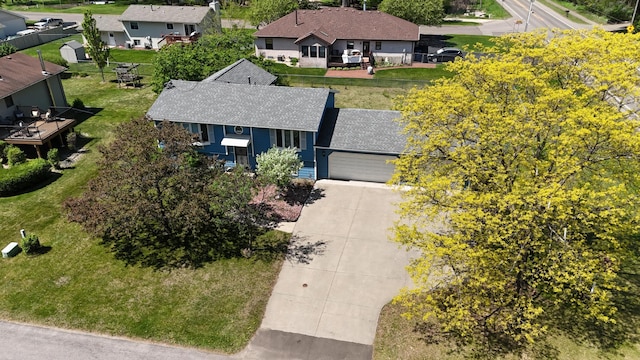 aerial perspective of suburban area