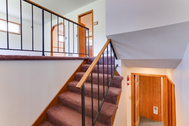 5391 Cottage Ave, White Bear Twp, MN 55110 - staircase with carpet flooring