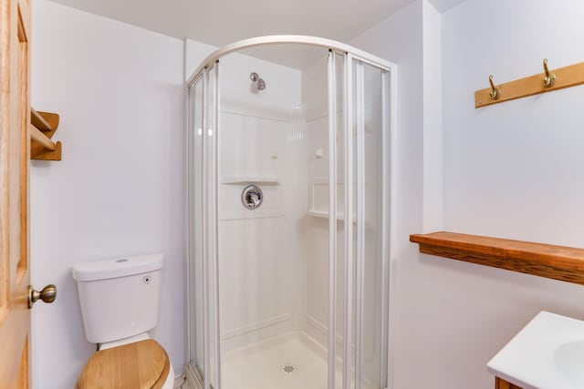 5391 Cottage Ave, White Bear Twp, MN 55110 - bathroom featuring a stall shower and vanity