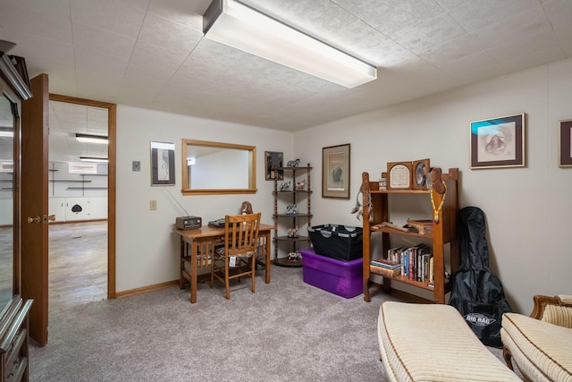 view of carpeted office