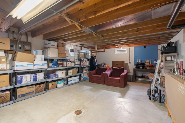 view of basement