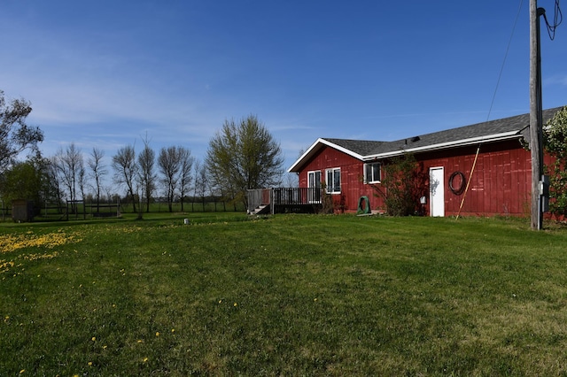 17976 120th Ave NE, North Twp, MN 56701 - view of grassy yard featuring a deck