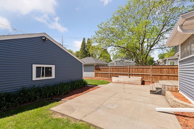 view of patio with fence