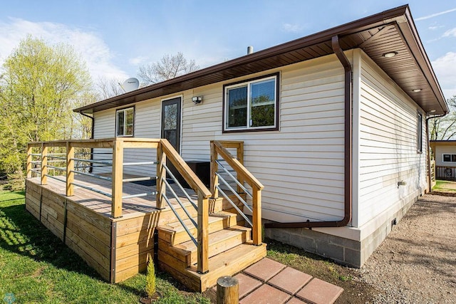 12606 Abbey Lake Ln, Lake View Twp, MN 56501 - back of property with a deck