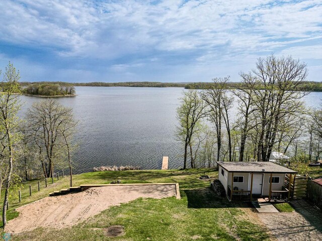 12606 Abbey Lake Ln, Lake View Twp, MN 56501 - water view featuring fence