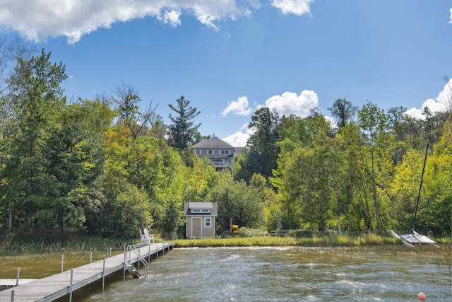 1924 Norway Pine Rd, East Gull Lake, MN 56401 - dock with a water view and a view of trees