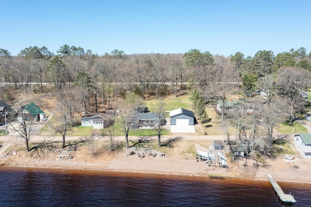 drone / aerial view of a nearby body of water