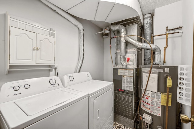 2478 Cobble Hill Alcove Unit C, Woodbury, MN 55125 - washroom featuring washer and dryer, water heater, and cabinet space