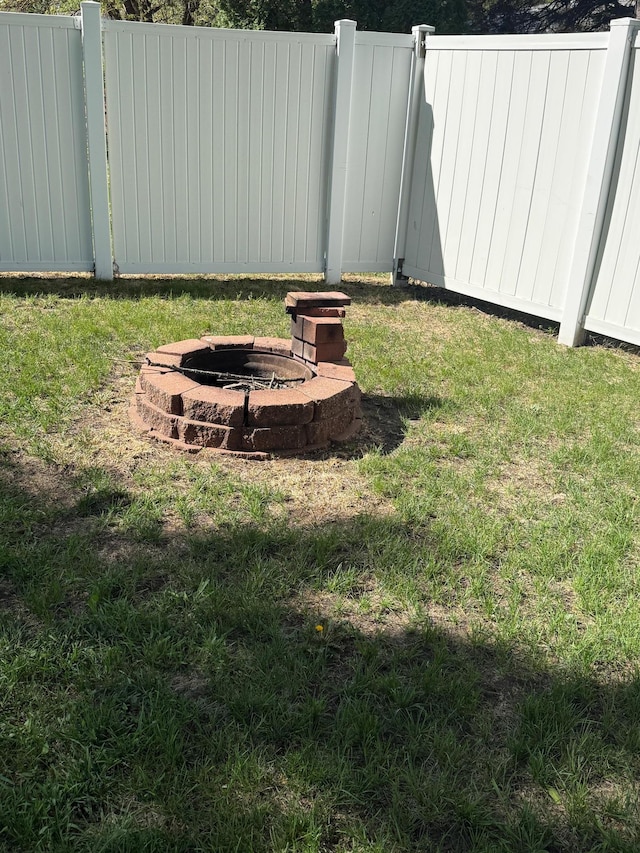 504 Fallwood Rd, Redwood Falls, MN 56283 - view of yard featuring a fire pit