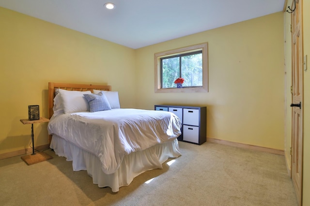 21097 Gilmer Rd, Crosby, MN 56441 - bedroom featuring light carpet, baseboards, and recessed lighting