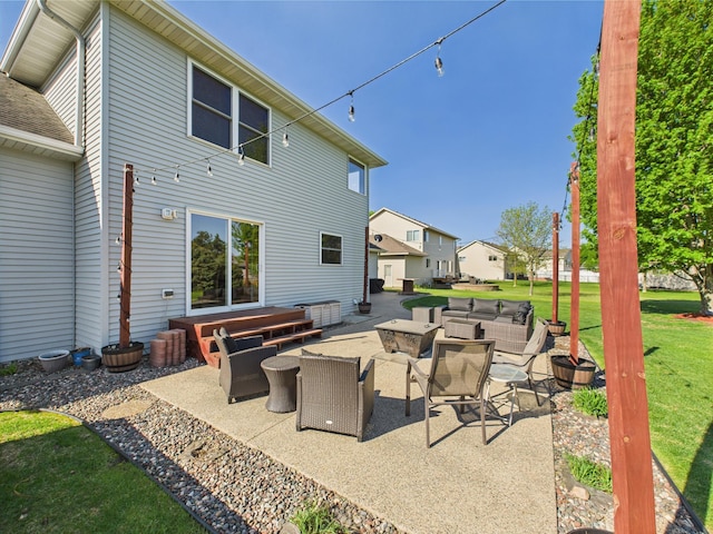 view of patio featuring an outdoor hangout area