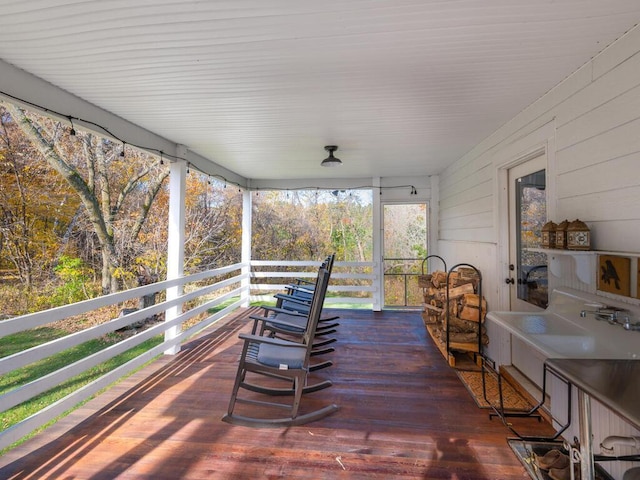 41218 Nelson Rd, North Branch, MN 55056 - view of wooden deck