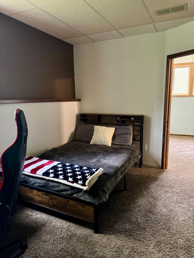 1123 Tyler Ave SE, Bemidji Twp, MN 56601 - carpeted bedroom with a paneled ceiling