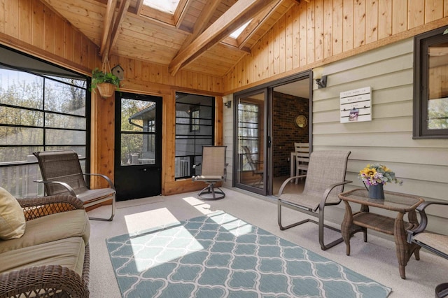 19800 See Gull Rd, Brainerd, MN 56401 - sunroom featuring healthy amount of natural light and a skylight