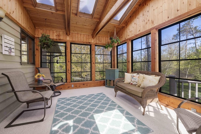 19800 See Gull Rd, Brainerd, MN 56401 - sunroom / solarium with a skylight and french doors