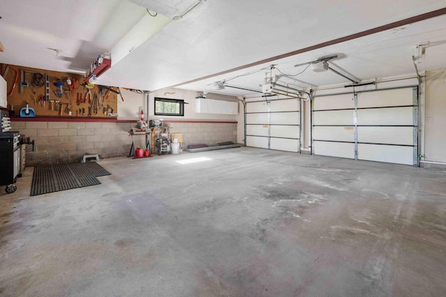 19800 See Gull Rd, Brainerd, MN 56401 - garage featuring concrete block wall and a garage door opener