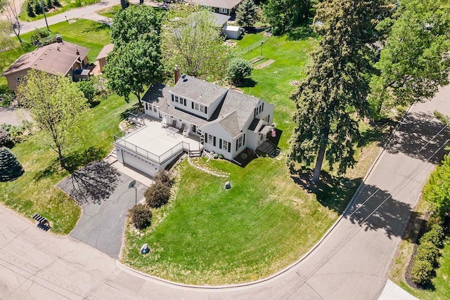 aerial view of property and surrounding area