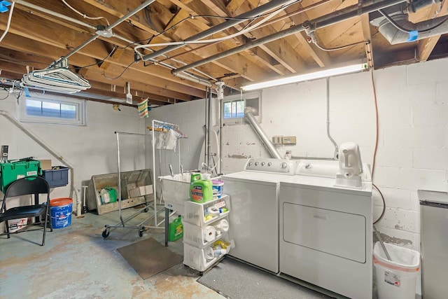 washroom with washer and clothes dryer