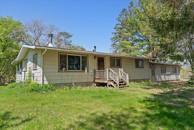 1361 60th St Unit D, Apple River Twp, WI 54889 - view of front of property with a front lawn
