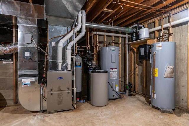 37854 210th Ave SE, Knute Twp, MN 56535 - utility room featuring electric water heater and water heater