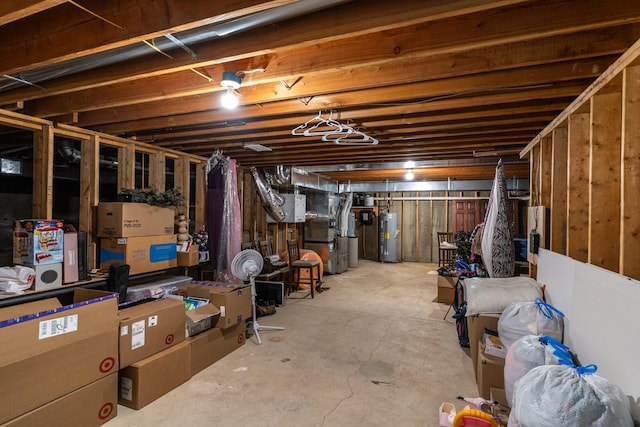 37854 210th Ave SE, Knute Twp, MN 56535 - unfinished basement with water heater and heating unit