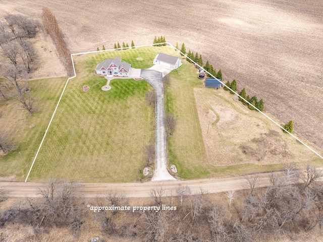 37854 210th Ave SE, Knute Twp, MN 56535 - overview of rural landscape with property parcel outlined