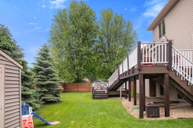 13883 Holly St NW, Andover, MN 55304 - view of yard with stairway and a deck