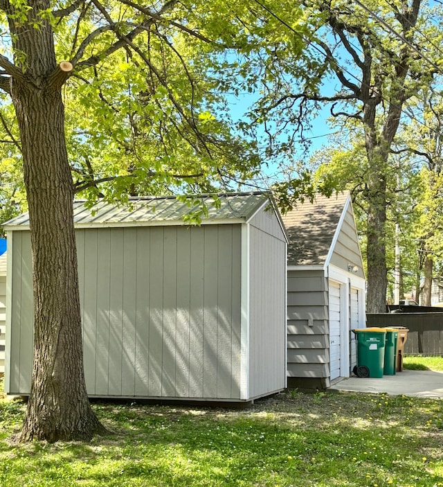 view of shed
