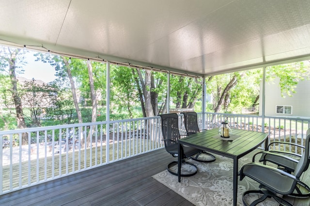view of sunroom