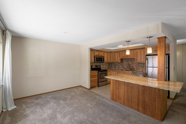 2885 Knox Ave S Unit 208, Minneapolis, MN 55408 - kitchen featuring appliances with stainless steel finishes, a raised ceiling, light carpet, and baseboards