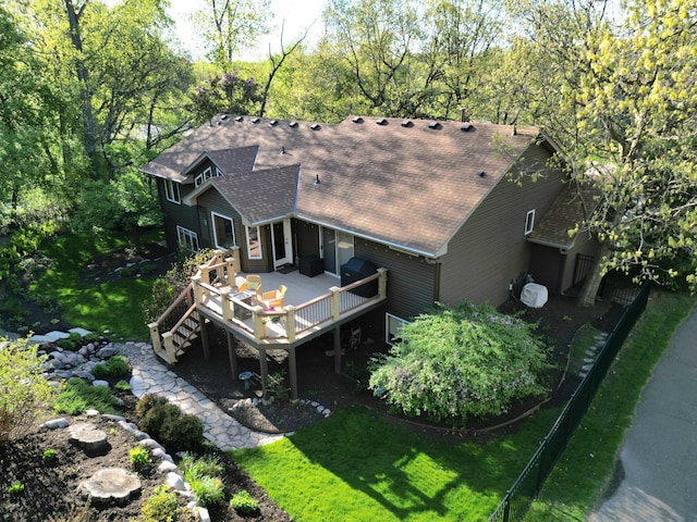 view of subject property