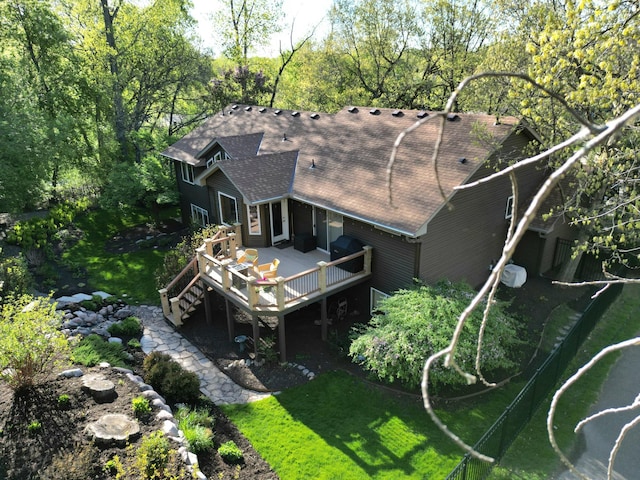 aerial view of property and surrounding area
