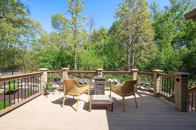 view of wooden terrace