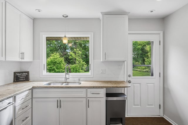 4824 Eriks Blvd, Eagan, MN 55122 - kitchen with a sink, white cabinets, and plenty of natural light
