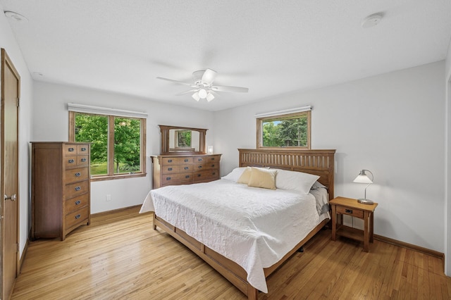 4824 Eriks Blvd, Eagan, MN 55122 - bedroom featuring light wood-style floors, baseboards, and a ceiling fan