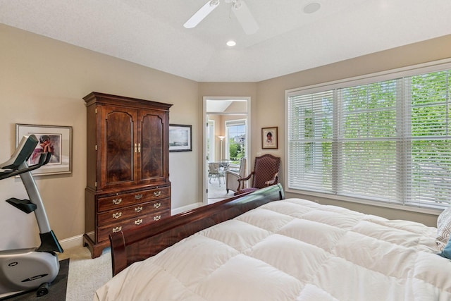 130 Stonebridge Rd, Lilydale, MN 55118 - bedroom featuring light carpet, baseboards, and a ceiling fan