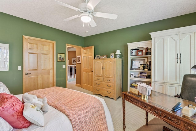 130 Stonebridge Rd, Lilydale, MN 55118 - bedroom featuring arched walkways, light carpet, and a ceiling fan