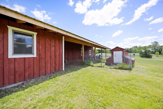 3592 Blom Lake Dr, Frederic, WI 54837 - view of green lawn featuring an outdoor structure