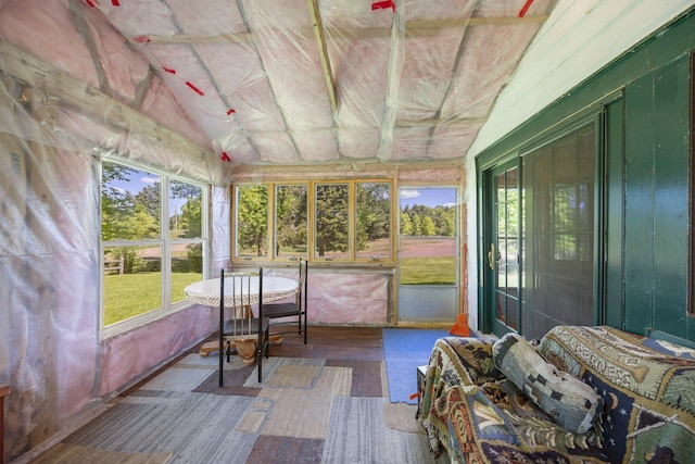 3592 Blom Lake Dr, Frederic, WI 54837 - sunroom / solarium with lofted ceiling and wood finished floors