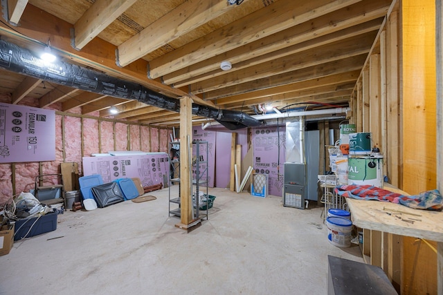 3592 Blom Lake Dr, Frederic, WI 54837 - unfinished basement featuring heating unit